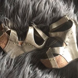 Just Fab Gold Wedges